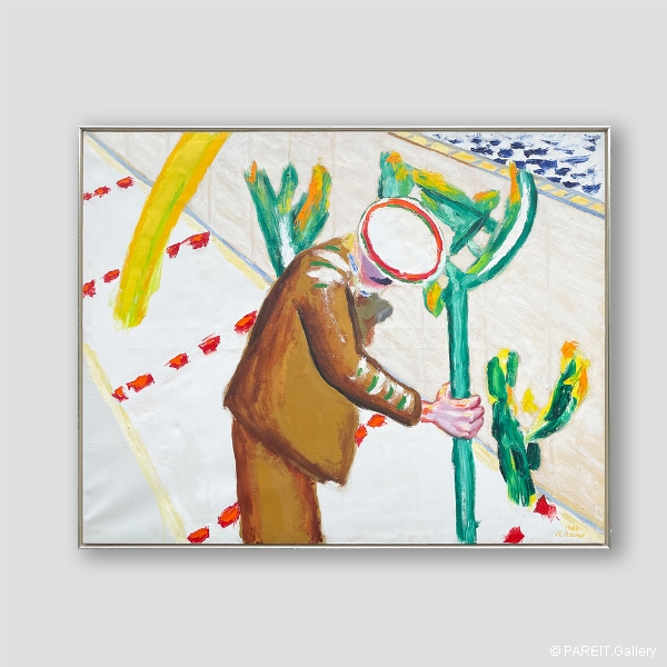 RAVEEL Roger - Vader plant een boompje in de witte ruimte van de aarde